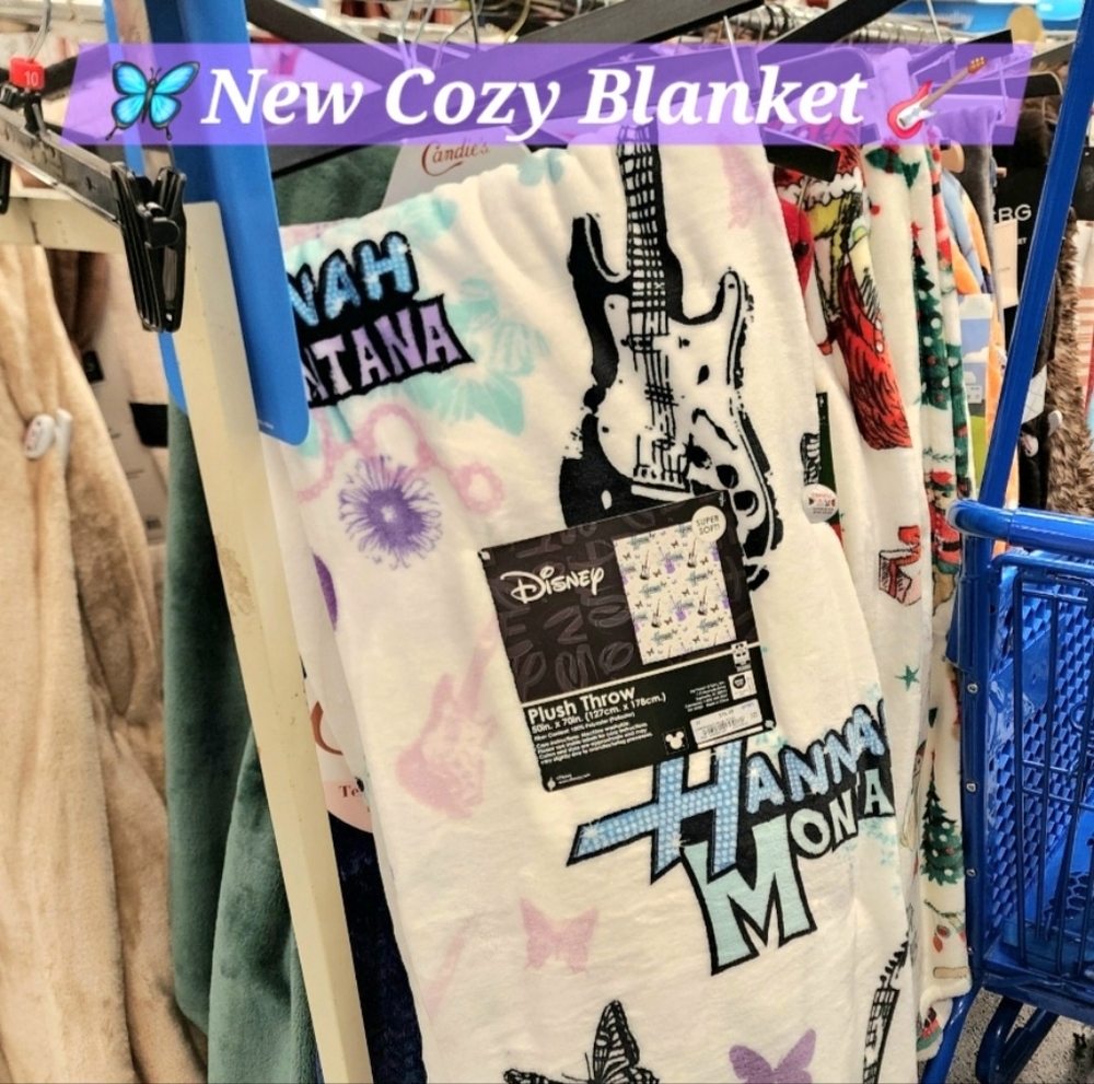 Hannah Montana Plush Blanket Throw Disney Butterfly